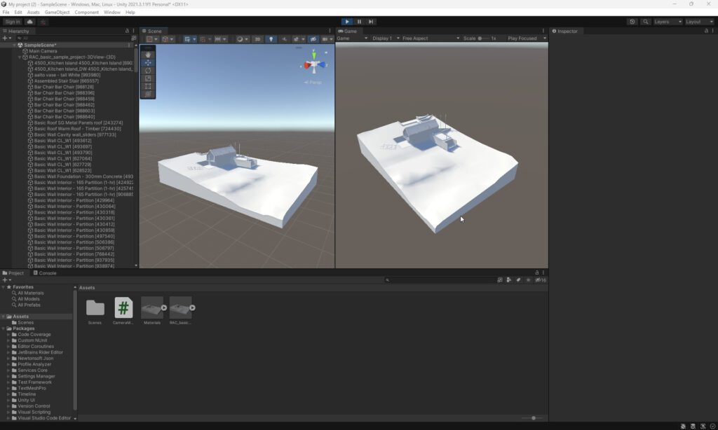 Unity viewer with a model uploaded