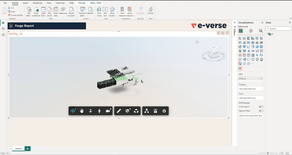 Overview of the PowerBI template provided by Sarah.