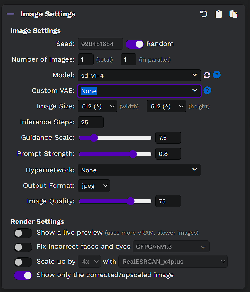 Image Settings