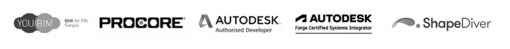 Partners for Inti: autodesk, forge, youbim, procore and shapediver