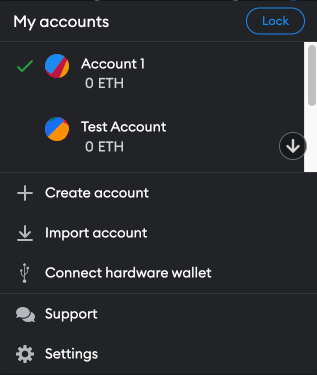 Metamask Accounts