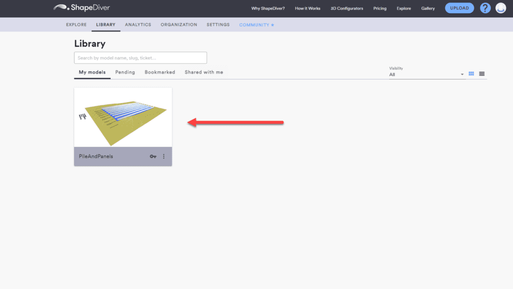 configuring your shapediver model and creating the project