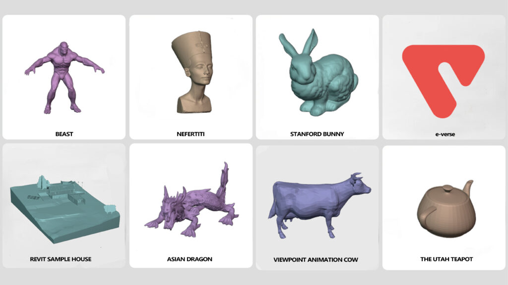 Popular 3d sample models