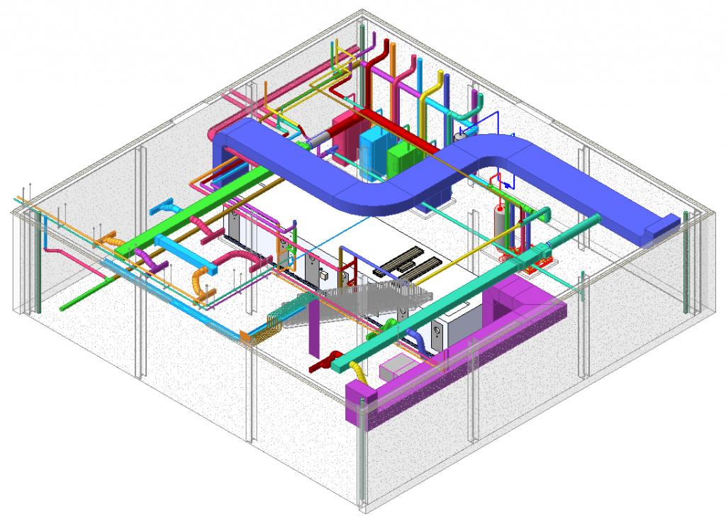 Diagram showing optimized 3D mesh compression in AEC workflows