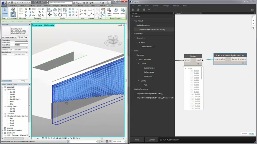 Dynamo previsualization in Revit using DirectContext 3D example