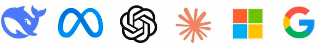 Row of logos from several leading AI and tech companies