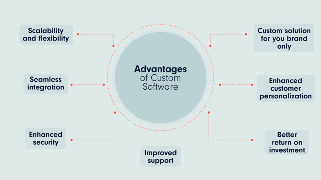 Advantages of Custom Software: explanatory graphic for the AEC industry