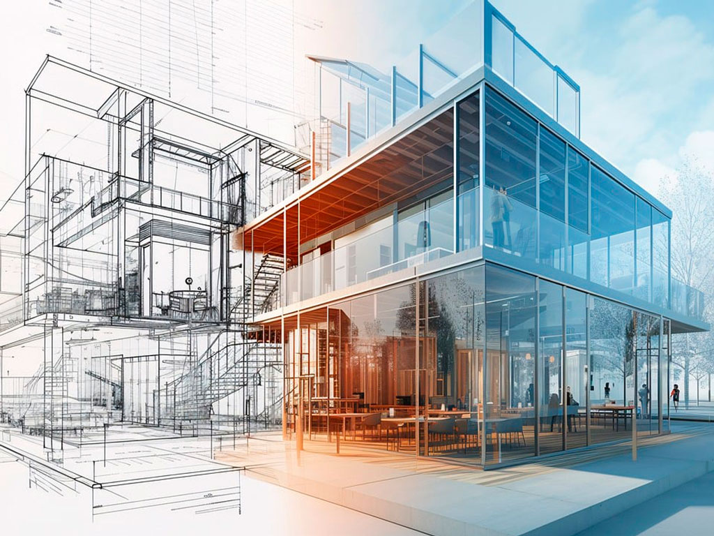 Transition from traditional architectural drafting to modern BIM-based digital building design