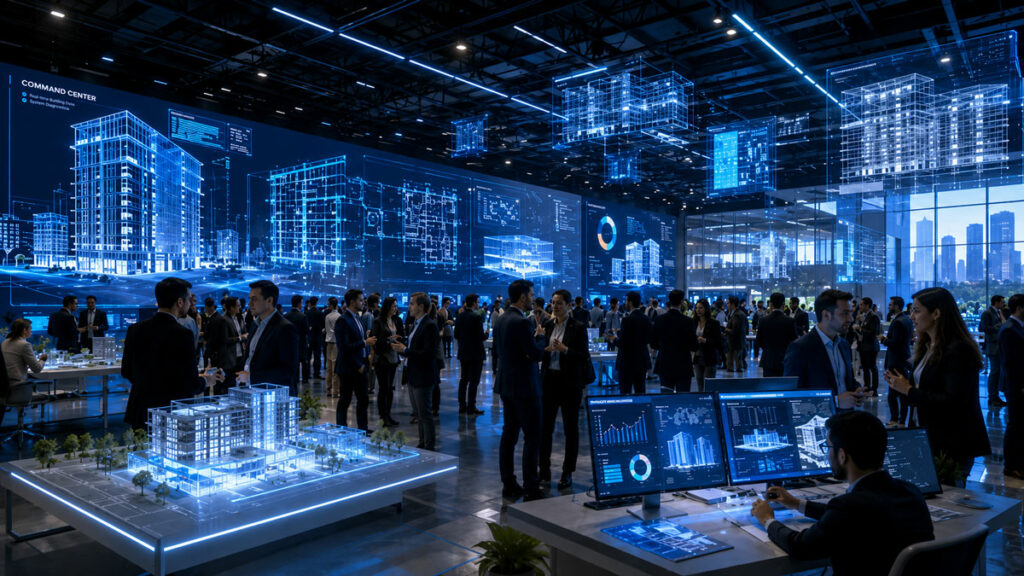 Professionals attending leading AEC industry events in Q3 2026 across BIM, GIS, digital construction, and infrastructure technology.